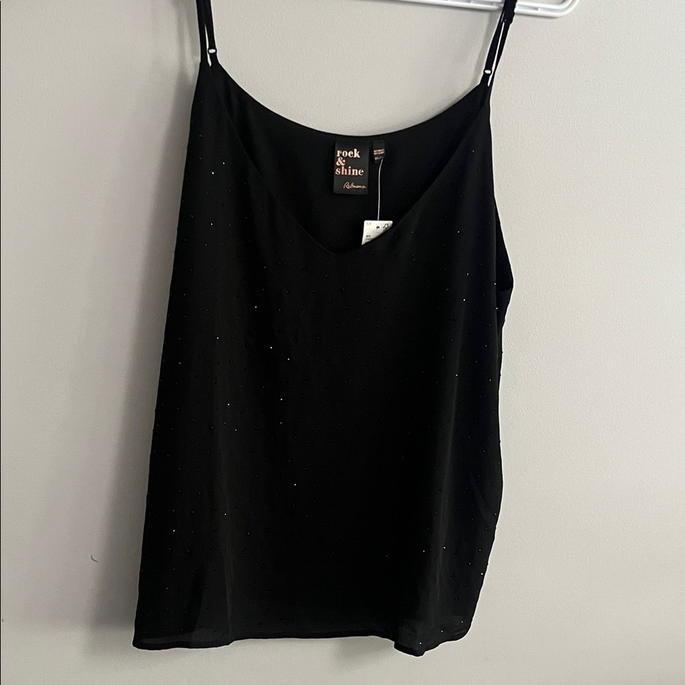 NWT Reitmans Rock & Shine Black Women's Top XXL